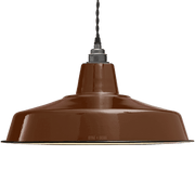 LARGE BROWN ENAMEL SHADE - DYKE & DEAN